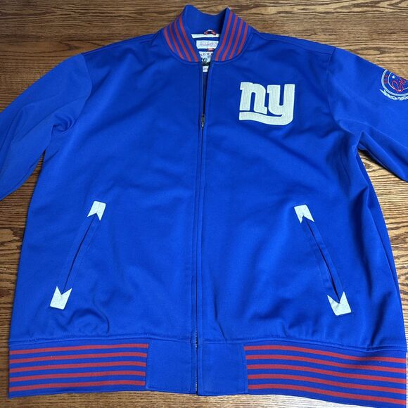 New York Giants Jacket Mens 3XL Mitchell And Ness 1925 Blue NFL Throwbacks XXXL